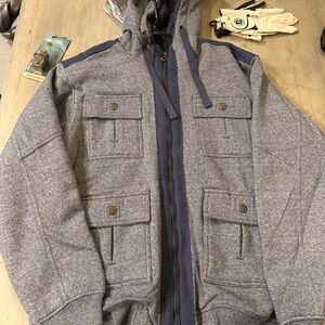 Footlocker fleece lined hooded jacket sz large